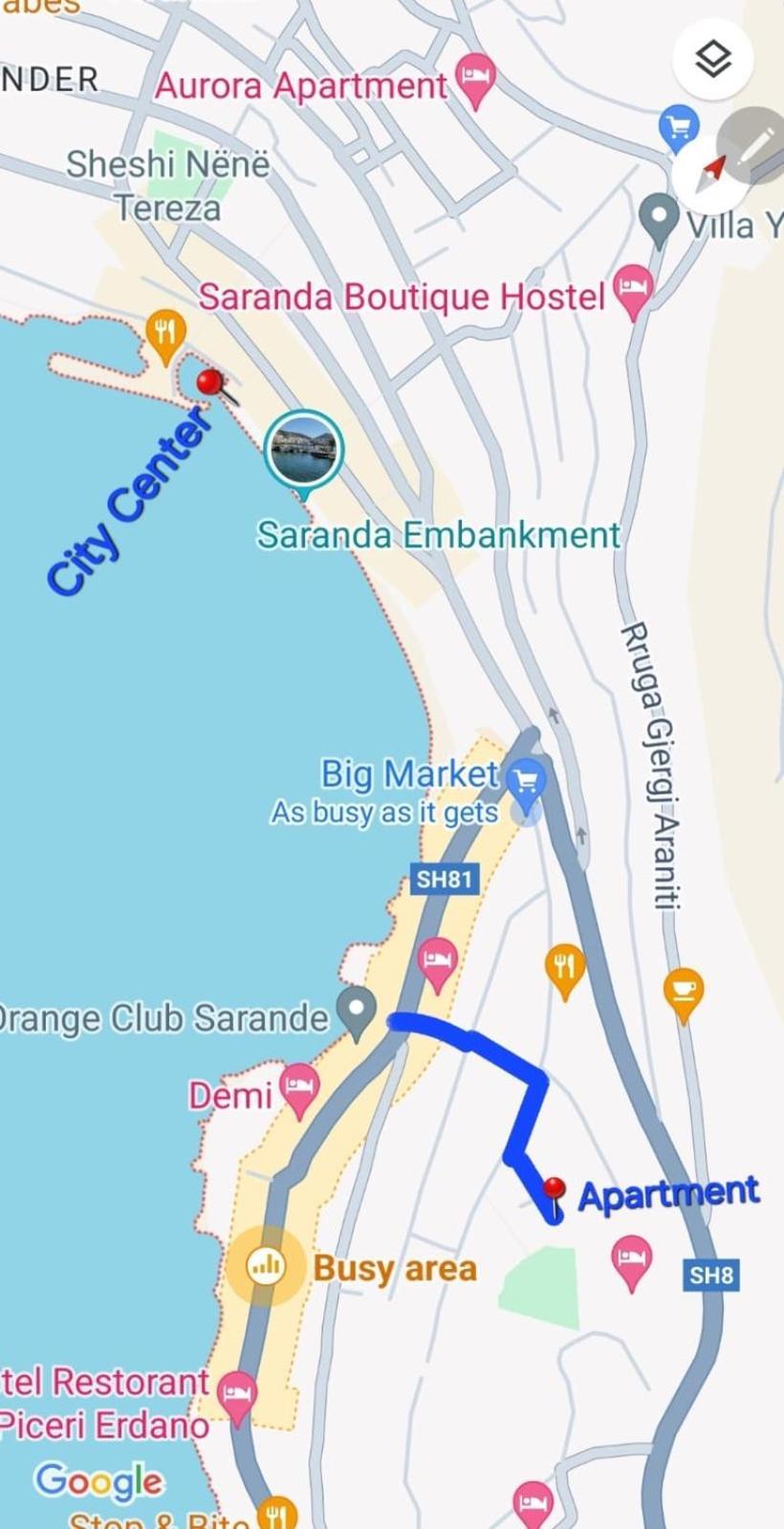 Ona Apartament Saranda Zewnętrze zdjęcie